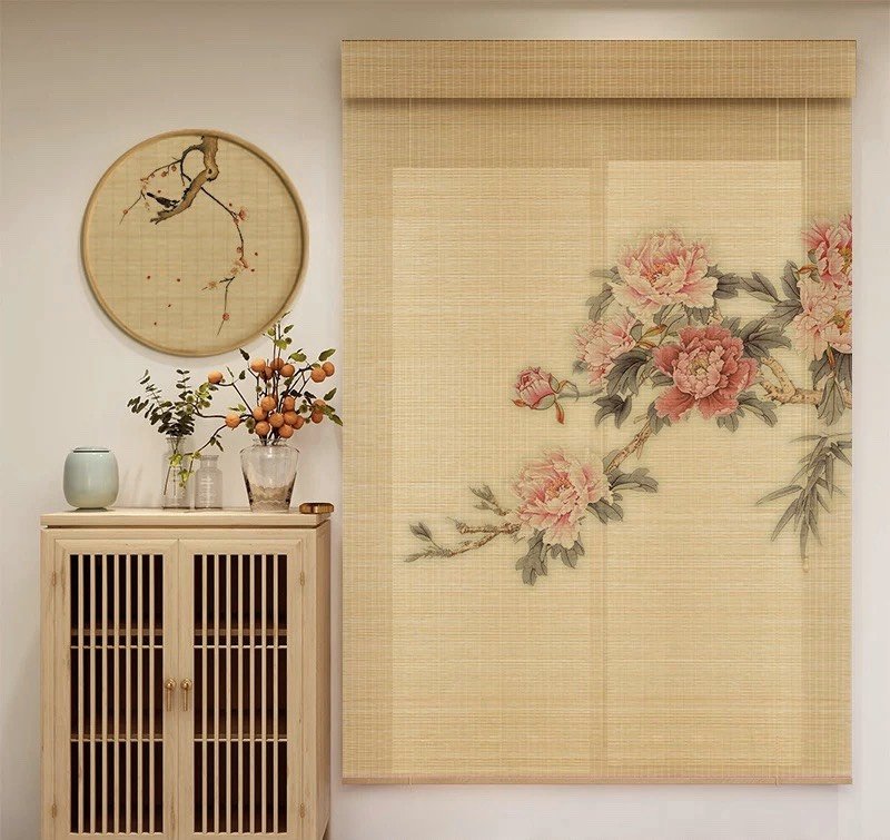 MẪU RÈM CUỐN TĂM TRE IN TRANH - MẪU MỚI 2024 - TẠI RÈM BẢO KHÁNH
